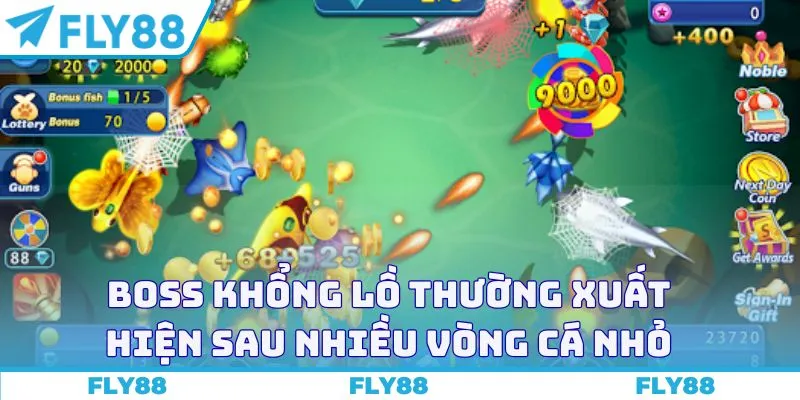 Boss khổng lồ thường xuất hiện sau nhiều vòng cá nhỏ