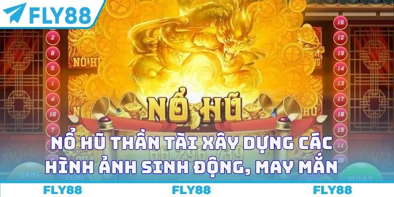 Nổ hũ Thần Tài xây dựng các hình ảnh sinh động, may mắn